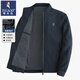 Woodpecker (TUCANO) middle-aged men's dad spring jacket 40-50 years old solid color stand collar loose casual middle-aged and elderly men's jacket men N9756 blue 2XL 185 suitable for 140-155 Jin Jin equals 0.5 kg