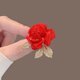 Mr. Ouyang's national style fashionable red rose brooch for women, exquisite retro corsage, temperament, flower coat brooch accessories, rose brooch A26-205