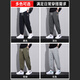 Woodpecker thickened velvet casual pants men's leg-slimming sweatpants autumn and winter new loose large size stretch sports trousers K005 black XL
