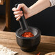 Kawashimaya (KAWASIMAYA) stone mortar garlic mortar household garlic pounder natural stone bowl old-fashioned garlic masher grinder granite garlic pounder