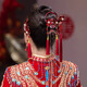 Ancient bridal Xiuhe headdress, golden phoenix crown, Chinese wedding costume, tassel hair accessory, showy face, small Xiuhe clothing accessories, new Chinese style back-pressed Xiuhe hair accessory, ear clip style