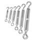 Deqi 304 stainless steel turnbuckle screw OC type wire rope tightener accessories open body turnbuckle bolt M6 OC type