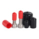 JINGGONG PVC cap round pipe sleeve black/red rubber thread protection plug soft-impregnated plastic insulation dust-proof seal inner diameter 20.0mm black (10 pieces)