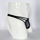 Men's elastic thong transparent sexy mesh underwear hollow underwear gay sexy suit hollow straps black 100-160Jin Jin equals 0.5kg inner wear