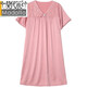 Modal Mutter Nachthemd für Frauen im Sommer Eisseide Dünne kurzärmelige Kurzärmer mittlere und ältere Pyjamas Kleid Sommermitte-Röpfer-Heimkleidung WH-719 M (empfohlen, 80 Jin zu tragen [Jin ist gleich 0,5 kg] -100 Jin [Jin gleich 0,5 kg])