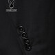 Playboy Business Suit Suit Men's Suit Men's Suit Formal Wear Work Professional Wear Men's Wedding Groom Groomsman Dress Black Two-Button Suit+Trousers+Shirt+Gift Bag XL