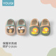 Youqi baby floor socks children's spring, autumn and winter indoor non-slip soft bottom plus velvet toddler anti-cool socks thick shoes and socks 2 pairs