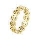 MHFDO 18K gold-plated copper coin ring, solid non-demolding, bright surface, hollow coin copper coin ring, 12-ring mouth Lao Fengxiang