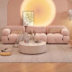 Gemusi French tofu square module cloud sofa living room small apartment cream style room living room furniture internet celebrity sofa color size can be customized 1.8m double module
