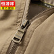 Hengyuanxiang workwear vest men's multi-pocket casual pure cotton stand collar vest large size outdoor mountaineering vest jacket men 9856 khaki L [suitable for 120-135 Jin [Jin equals 0.5 kg]]