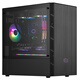 CoolerMaster MB400L MATX computer desktop small chassis steel glass side panel/brushed front panel/280 water cooling slots/4 hard drive slots