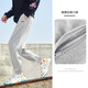 Li Ning (LI-NING) sports pants men's sweatpants spring and autumn casual pants comfortable loose quick-drying breathable running pants leggings sweatpants gray-cotton/zipper pocket 2XL 185