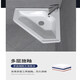 Triangular basin wash basin small apartment bathroom corner pedestal basin mini corner pedestal wash basin household A style pedestal basin + drain accessories 26X26 cm