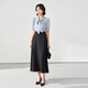 Lady Bird A-line long skirt women's formal umbrella skirt professional long skirt shirt skirt interview skirt black skirt S