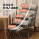 Computer chair, home comfortable backrest, lazy sofa, folding lounge chair, study office chair, dormitory leisure e-sports chair, extra thick thickened square tube, goddess powder + storage bag + free waist pillow