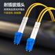 Nokoxin Telecom grade fiber optic jumper single-mode dual-core fiber optic cable optical module data room connection pigtail support length custom UPC connector 5 meters LC-LC