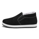 Strong velvet warm winter men's cotton shoes corduroy style cold-proof flat casual men's shoes classic cotton shoes black 40