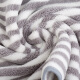 Sanli soft water-absorbent quick-drying large bath towel striped bath towel wrap 70*140cm silver gray