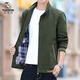 Woodpecker Brand Men's Clothing 2025 New Men's Jacket Pure Cotton Spring and Autumn Top Casual Stand Collar Jacket Men's Outerwear Black XL