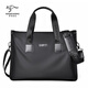 SAQIDAISHU Men's Briefcase Business Casual Handbag Large Capacity Business Travel A4 File Bag Shoulder Crossbody Bag Computer Bag Men Black Black Large Width 39*Height 29*Thickness 7cm