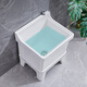 Wash mop pool square balcony bathroom small ceramic floor basin mop household water mop pool automatic drain 55 cm rotating faucet desk-controlled drain