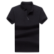 JEEP Jeep short-sleeved T-shirt men's polo half-sleeved new men's summer T-shirt business casual lapel top T-shirt pure T118 black XL (125-140Jin [Jin equals 0.5 kg])