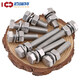 Bairuite 304 stainless steel hexagonal bolt and nut set extended national standard hexagonal screw screw screw combination M3*6 10 sets