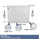 Casaro radiator steel radiator home radiator wall-mounted self-heating central heating 60 wide 1.8m spot 1.8m 8 columns