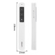 Deli red light 100m laser projection pen PPT courseware page turning pen wireless presenter white 2808P