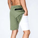 Correr pantalones cortos de maratón dos en uno puede poner teléfonos móviles con deportes de dos capas forradas de baloncesto falso de dos piezas 9904# verde M XL (180C130-145Jin [Jin equivale a 0.5 kg])