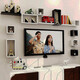 City code piano paint ready stock wall shelf living room TV background wall creative grid room C19-Package R