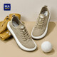 Hailan Home (HLA) Herrenschuhe Klassiker atmungsaktueller lässiger Leinwand Herren-Leichtgewicht und vielseitige Nicht-Schlupf-Stoffschuhe Khaki 41