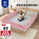 Beeio bed fence baby anti-fall baby child safety soft bag anti-collision anti-fall bed bedside bed guardrail baffle coral pink one-piece design single-sided installation 1.8 meters (including 3 brackets)