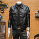 ANDSEEYOU Brand Leather Jacket Men's National Fashion Clothing 2025 Autumn New Trend Korean Version Versatile Motorcycle Suit Leather Jacket Black XL