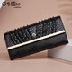 Goldlion Wallet Long Patent Leather Women's Bag Fashion Genuine Leather Simple Clutch Cowhide Large Capacity Clutch Mom Bag Black Officially Authorized - One fake will be fined ten