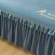 Yun color pure cotton bedspread bed skirt style bed set sheet set 1.5 meters 1.8 Simmons dustproof protective cover pure cotton non-slip bed sheet blue 150x200cm bed skirt + pillowcase 2 pieces