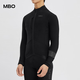 MBO Autumn and Winter Men's Fleece Long Sleeve Cycling Jersey Lightyear Road Cycling Top Black M