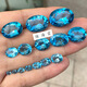 Natural topaz, oval topaz loose stone, Swiss blue topaz ring surface loose stone, topaz rough stone, picture color 3*4MM