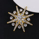 Sili anti-exposure corsage Korean style suit eight-pointed star men's brooch personalized light luxury accessories pin silver sparkling diamond eight-pointed star