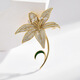 Mr. Ouyang's exquisite lily brooch for women's niche design suit coat corsage pin decoration