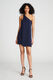 Halston Women's Kalia Dress Stretch-Crepe Navy 16