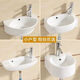 Small apartment mini washbasin single basin wall-mounted bathroom balcony ceramic ultra-narrow ultra-small washbasin basin D type (43 long * 30 wide) + screws + drain
