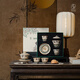 Wanqiantang (Edenus) high-end tea set complete set Dunhuang co-branded series covered bowl ceramic set opening gift box Feitian Mingxiang B gray and white glaze