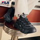 FILA official men's shoes CROISSANT modern sports shoes croissant shoes dad shoes black/shadow black gray-BC 42