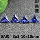 DL 1998 Fat Donglai same style tanzanite loose stone diy triangle tanzanite sapphire blue ring 6x6mm tanzanite 1 piece