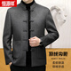 Hengyuanxiang (HYX) woolen Tang suit male middle-aged and elderly father autumn and winter double-sided woolen jacket wool jacket men down Zhongshan suit gray 170
