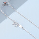Aido Diamond Platinum Necklace Women's Plain Chain pt950 Platinum Japanese Chain with Pendant Clavicle Chain Weight 2.6-2.8g Length 45cm Thick About 1.4mm