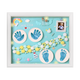 Taoshang Baby Full Moon Commemorative Hand and Foot Print Mud Newborn Baby Hand and Foot Mud Mud 100th Birthday Photo Frame 12-inch Frame True Love Elegant Blue + Warm Light