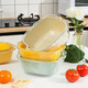 Double-layered vegetable sink drain basket kitchen miscellaneous grains thickening multifunctional living room household fruit plate washing fruit vegetable basket