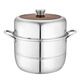 Debo Debo soup steamer 304 stainless steel pot two-layer steamer induction cooker universal Warwick 30cm